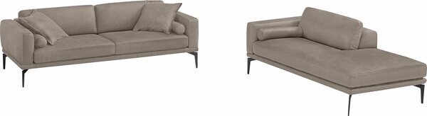 Bild 1 von Egoitaliano Polstergarnitur Masu, Höhe der Rückenkissen und Sitztiefe verstellbar, 3 Rollkissen, Beige