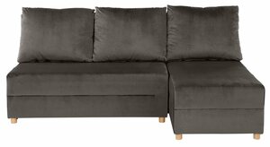 INOSIGN Ecksofa Mick, Longchair links/rechts montierbar, wahlweise mit Bettfunktion, Grau