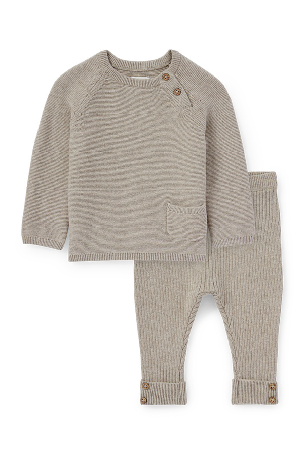 Bild 1 von C&A Baby-Outfit-2 teilig, Braun, Größe: 50