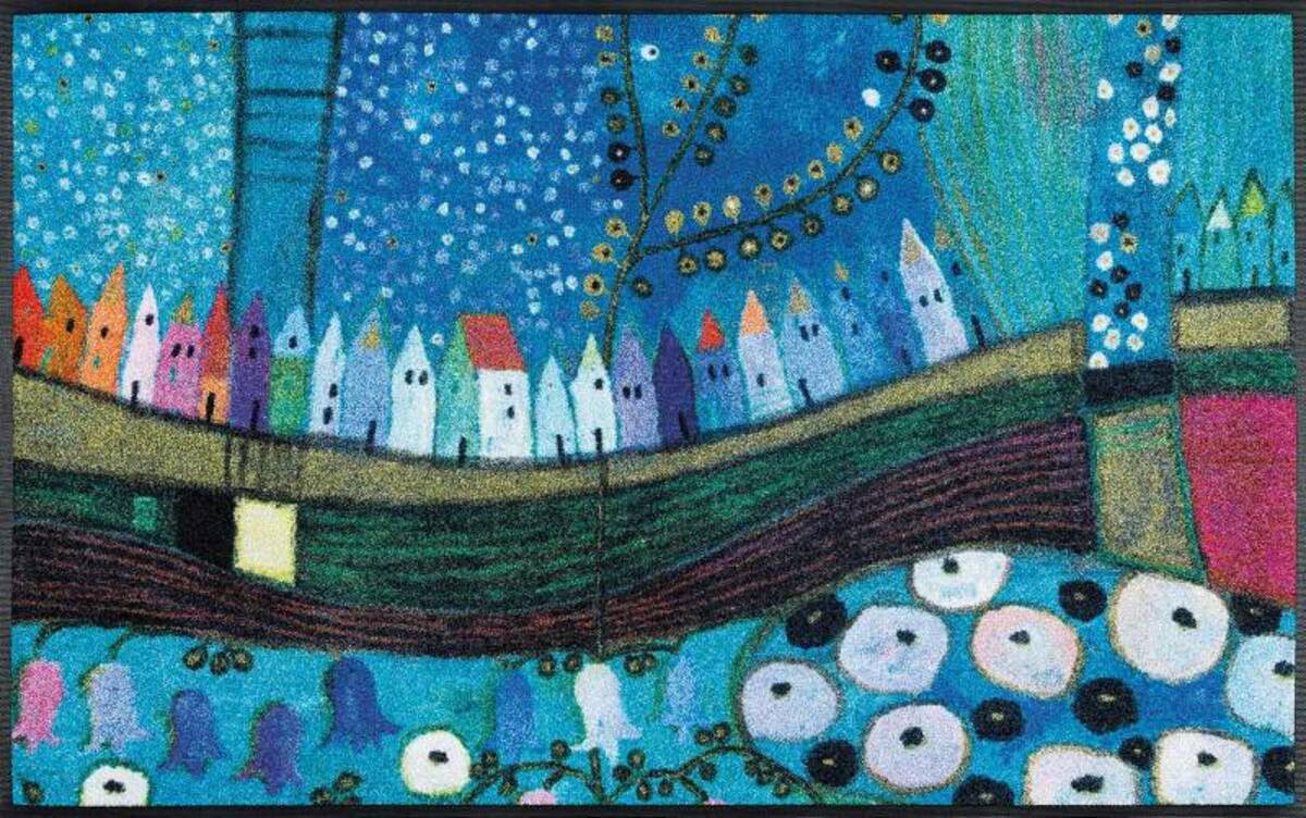 Bild 1 von Kleen-Tex Fußmatte Stadt in blau, Polyamid