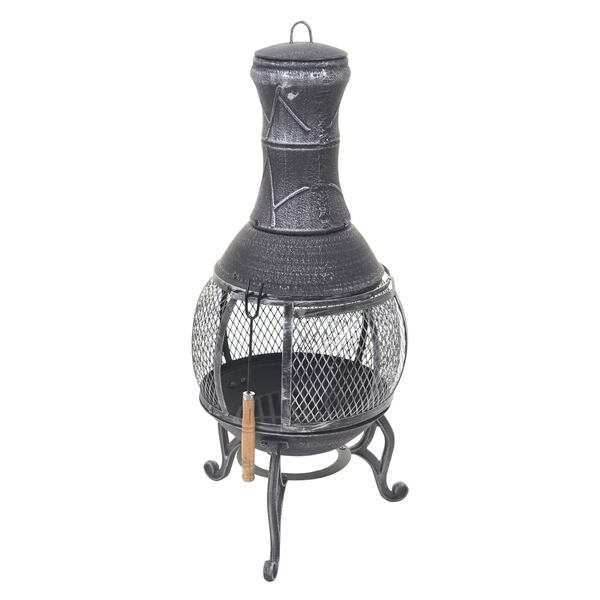 Bild 1 von Terrassenofen MCW-F71, Feuerstelle Terrassenkamin Gartenkamin Gartenofen, Gusseisen 11,7kg 91x42x42cm