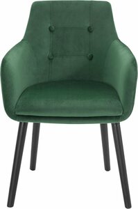 Home affaire Armlehnstuhl Bradford (Set, 1 St), (1 oder 2 Stück), Bezug in Samtsoff, Gestell aus Eiche Massivholz