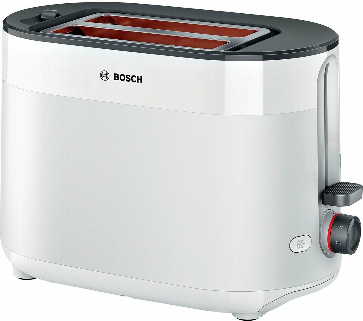 Bild 1 von BOSCH Toaster MyMoment TAT2M121, 2 Schlitze, für 2 Scheiben, 950 W, integrierter Brötchenaufsatz, Auftaufunktion, Brotzentrierung, AutoOff
