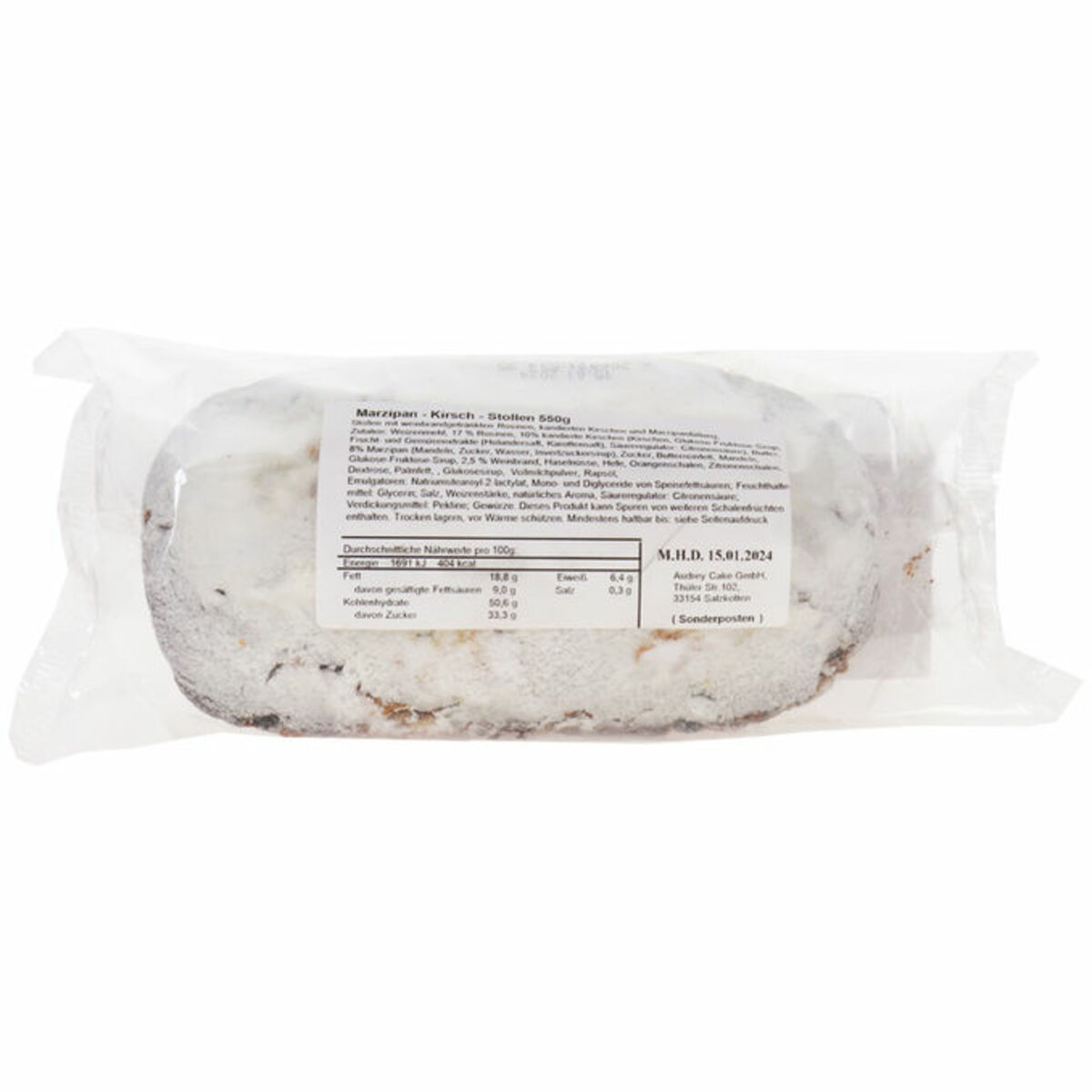 Bild 1 von Corinna Marzipan-Kirsch-Stollen (550g)
