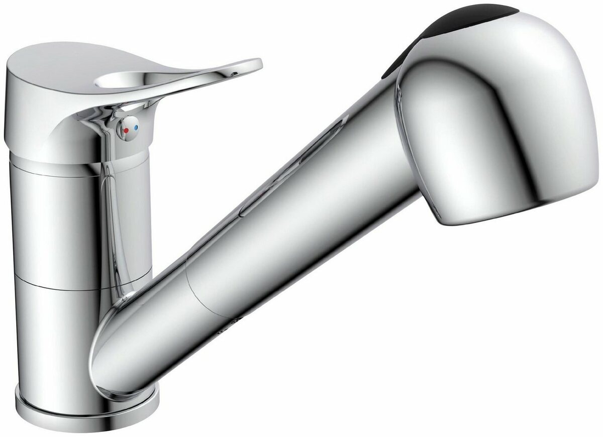 Bild 1 von Eisl Spültischarmatur Verona mit Geschirrbrause, Wasserhahn ausziehbar, 360° schwenkbar, Chrom