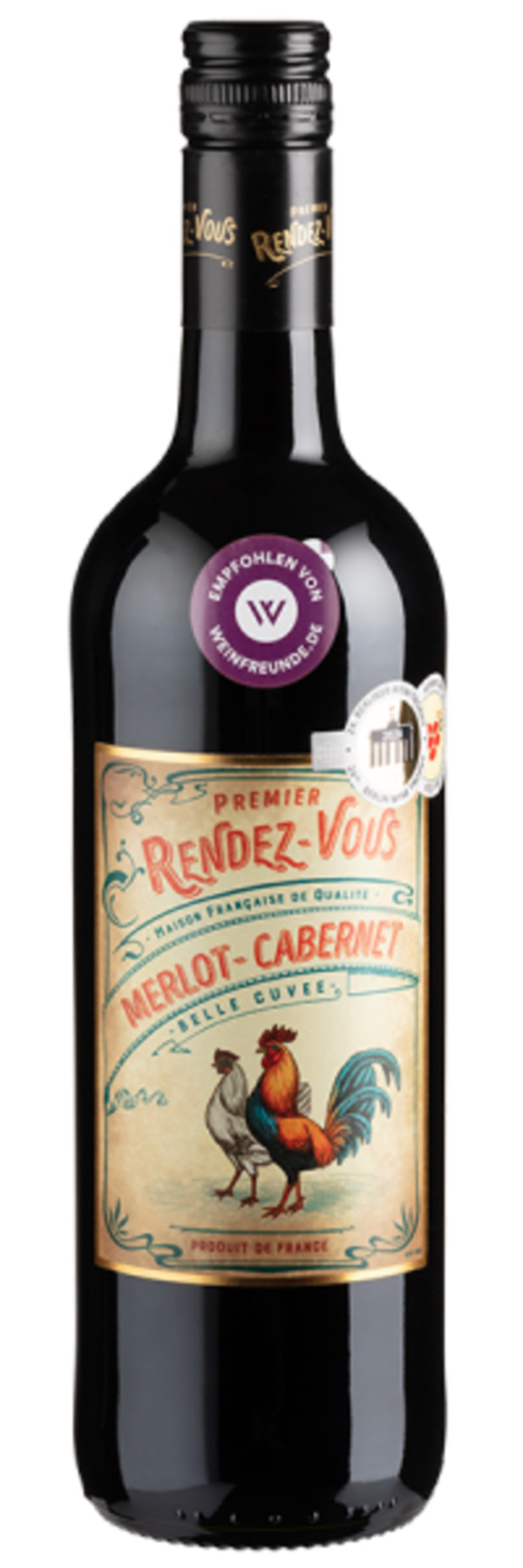 Bild 1 von Premier Rendez-Vous Merlot Cabernet Sauvignon - 2020 - Les Producteurs Réunis - Französischer Rotwein