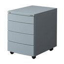 Bild 1 von Rollcontainer POINT UNO 39 x 56 cm grau - inklusive 4 Schubkästen - 4 Rollen - Metall - grau - Breite 39 cm - Höhe 56 cm - Tiefe 55 cm