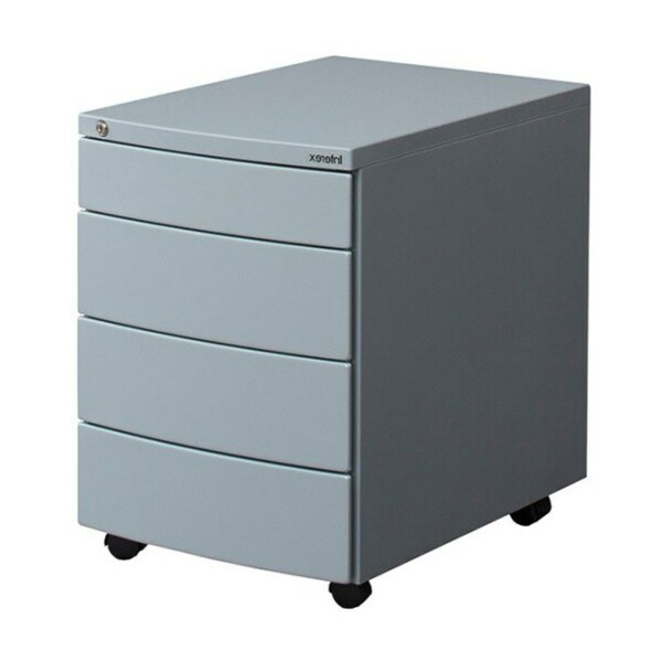 Bild 1 von Rollcontainer POINT UNO 39 x 56 cm grau - inklusive 4 Schubkästen - 4 Rollen - Metall - grau - Breite 39 cm - Höhe 56 cm - Tiefe 55 cm