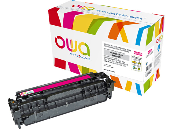 Bild 1 von OWA K15134OW Toner Magenta (HP CC533A, 304A, CC 533 A, NO 304A M, MAGENTA, CANON 2660B002, 718M, 2660 B 002, CRG 2660B002AA)