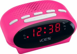 Lenco Radiowecker ICR-210 FM-Uhrenradio mit 2 Weckzeiten und Schlummerfunktion