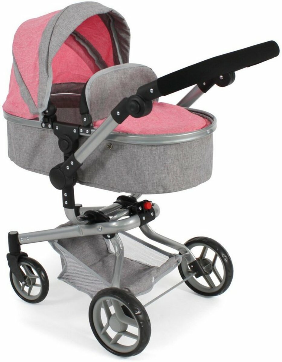 Bild 1 von CHIC2000 Kombi-Puppenwagen Yolo, Melange Pink, mit schwenkbaren Vorderrädern