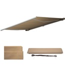 Bild 1 von Ersatz-Bezug für Markise H123, Vollkassette Ersatzbezug Sonnenschutz 4,5x3m ~ Polyester creme
