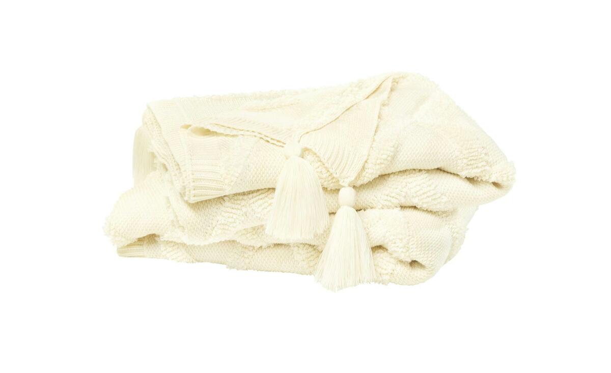 Bild 1 von Plaid ¦ beige ¦ Maße (cm): B: 130 H: 1 Heimtextilien > Wohndecken - Sconto