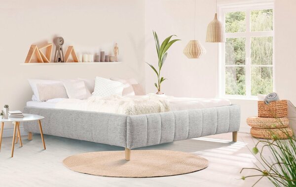 Bild 1 von Andas Polsterbett Tarje, in 5 Breiten, auch in Überlänge 220 cm, incl. Roll-Lattenrost, Grau