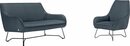 Bild 1 von Egoitaliano Polstergarnitur Namy, Set aus 2-Sitzer und Sessel, edles Metallgestell, Grau