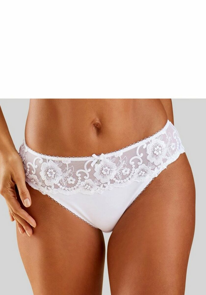 Bild 1 von LASCANA Bikinislip Wanda mit Stickerei Spitze in floraler Optik