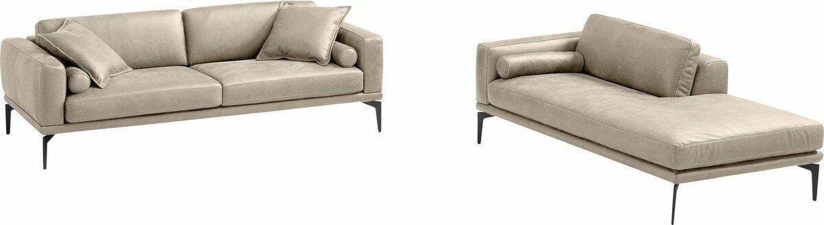 Bild 1 von Egoitaliano Polstergarnitur Masu, Höhe der Rückenkissen und Sitztiefe verstellbar, 3 Rollkissen, Beige