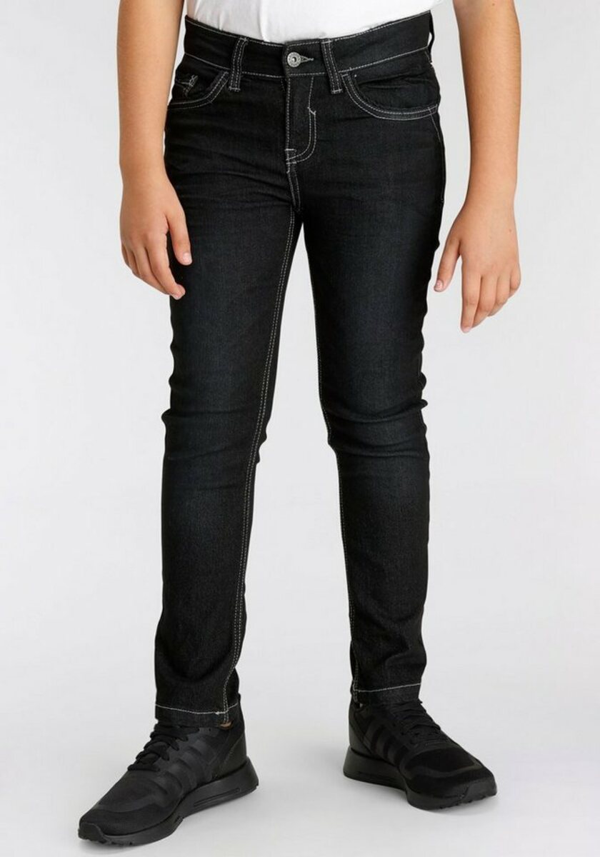 Bild 1 von Arizona Stretch-Jeans regular fit mit schmalem Bein, Schwarz