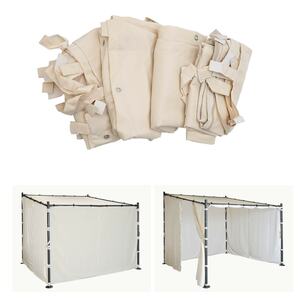 4er-Set Seitenwand für Pergola MCW-A22, Ersatzseitenwand Pavillon, 3x3m Polyester ~ creme