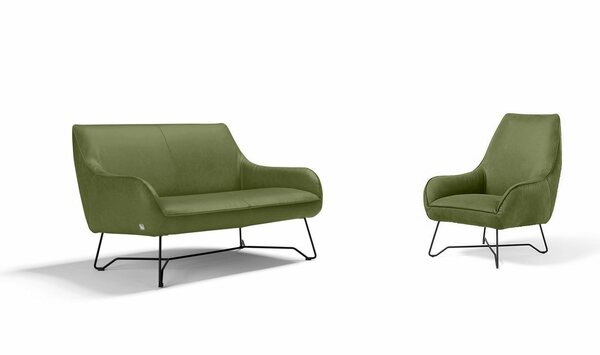 Bild 1 von Egoitaliano Polstergarnitur Namy, Set aus 2-Sitzer und Sessel, edles Metallgestell, Grün