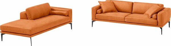 Bild 1 von Egoitaliano Polstergarnitur Masu, Höhe der Rückenkissen und Sitztiefe verstellbar, 3 Rollkissen, Orange
