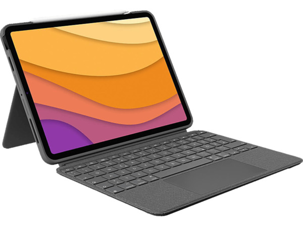 Bild 1 von LOGITECH Combo Touch iPad Air (4., 5. Gen - 2020, 2022) Tastatur-Hülle Grau
