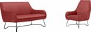 Bild 1 von Egoitaliano Polstergarnitur Namy, Set aus 2-Sitzer und Sessel, edles Metallgestell, Orange
