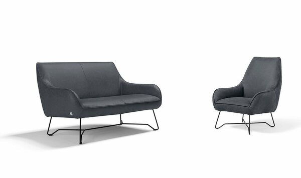 Bild 1 von Egoitaliano Polstergarnitur Namy, Set aus 2-Sitzer und Sessel, edles Metallgestell, Grau