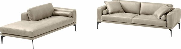 Bild 1 von Egoitaliano Polstergarnitur Masu, Höhe der Rückenkissen und Sitztiefe verstellbar, 3 Rollkissen, Beige