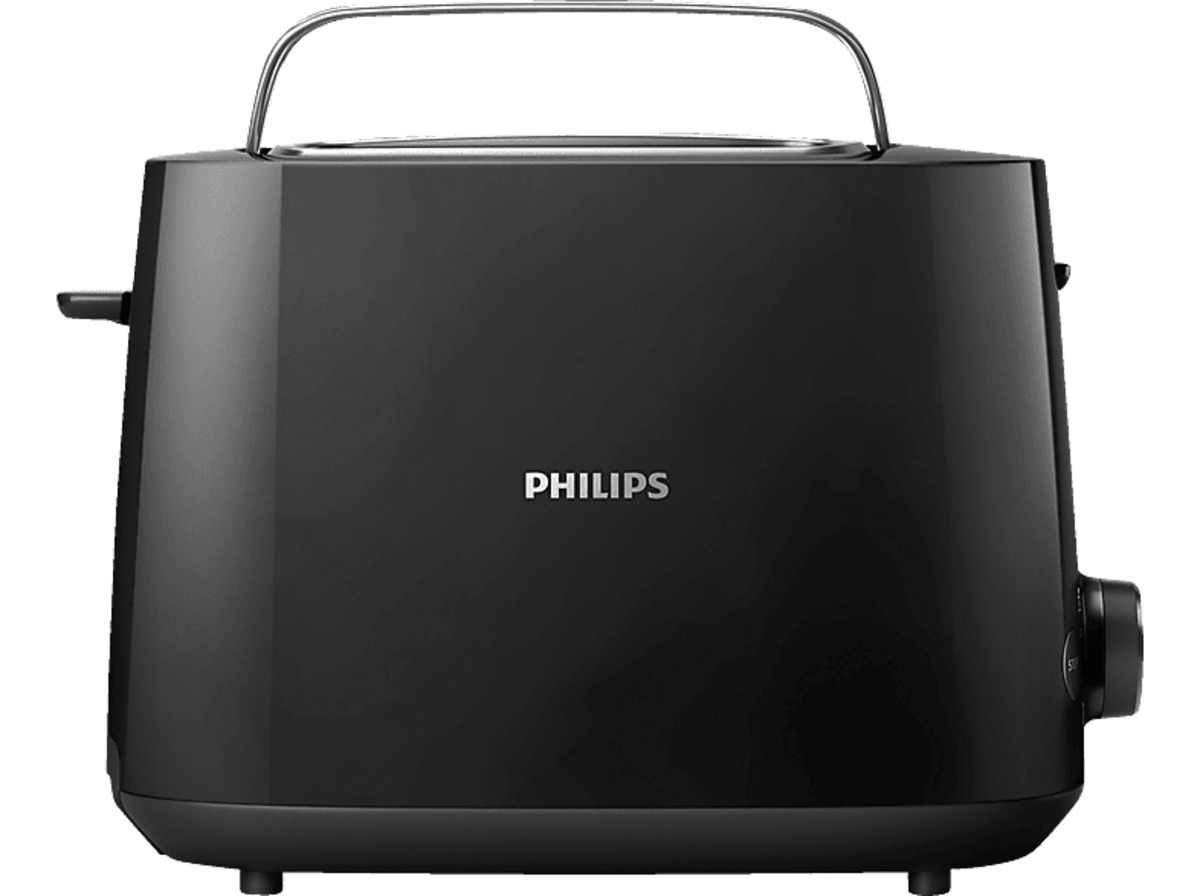 Bild 1 von PHILIPS HD2581/90 Daily Collection 8 Stufen, Krümelschublade, Brötchenaufsatz Toaster Schwarz (830 Watt, Schlitze: 2)
