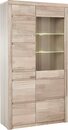 Bild 1 von Woltra Vitrine Silkeborg teilmassiv, schöne grifflose Optik, Beige|weiß