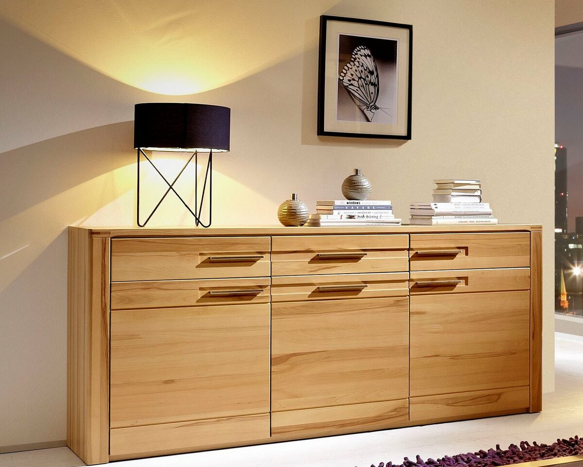 Bild 1 von Innostyle Sideboard Nature Plus, Breite 188 cm, 3 Holztüren, 3 Schubkästen, Braun