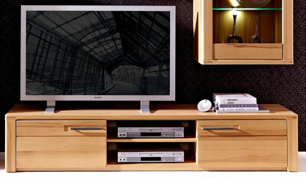 Bild 1 von Innostyle Media-Board Nature Plus, Breite, 190 cm, 2 Schubkästen, 1 offenes Fach, Braun