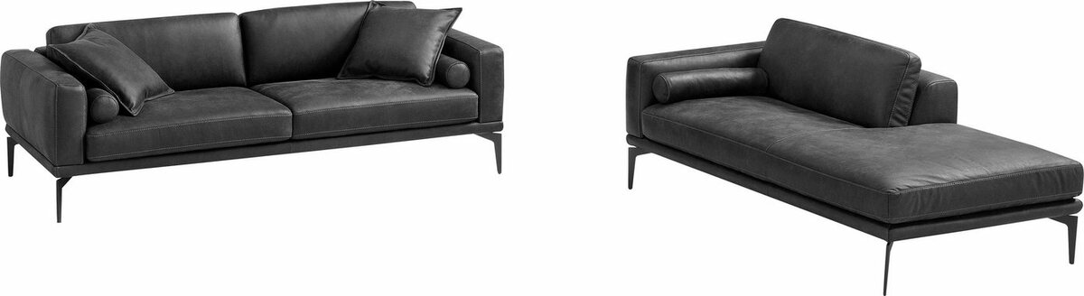 Bild 1 von Egoitaliano Polstergarnitur Masu, Höhe der Rückenkissen und Sitztiefe verstellbar, 3 Rollkissen, Schwarz