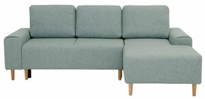 INOSIGN Ecksofa Samu, wahlweise mit Bettfunktion und Bettkasten, Grün