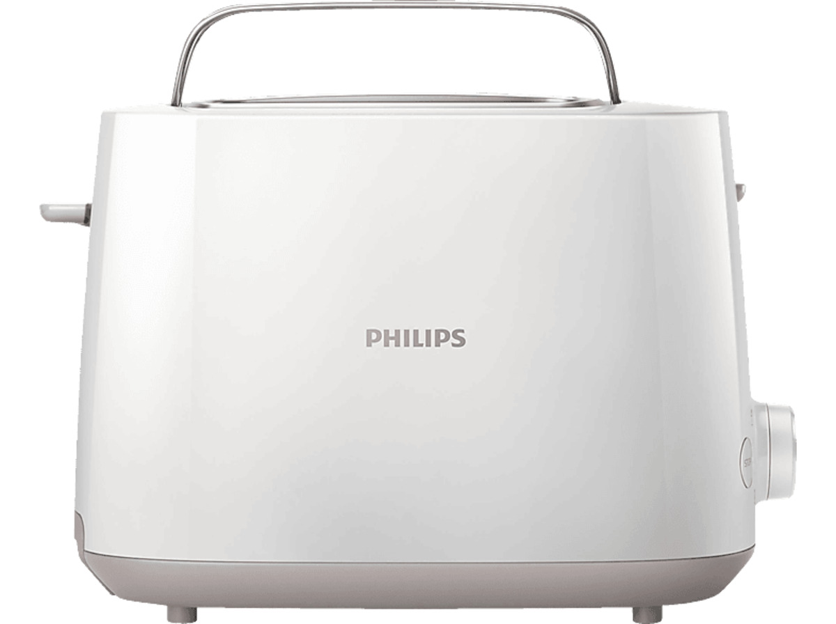Bild 1 von PHILIPS HD2581/00 Daily Collection 8 Stufen, Krümelschublade, Brötchenaufsatz Toaster Weiß (830 Watt, Schlitze: 2)