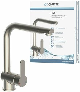 Schütte Spültischarmatur RIO Schütte Wasserhahn mit Energiesparfunktion, 360° schwenkbare Mischbatterie
