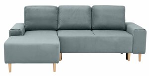 INOSIGN Ecksofa Samu, wahlweise mit Bettfunktion und Bettkasten, Grün
