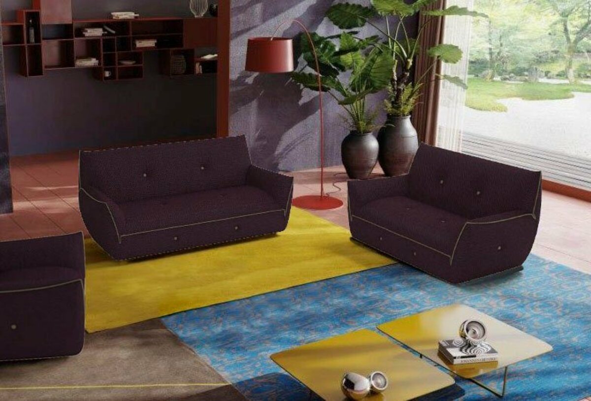 Bild 1 von Egoitaliano Polstergarnitur Yuki, Set, bestehend aus einem 2,5- und einem 2-Sitzer, mit innovativen, Grau|rot