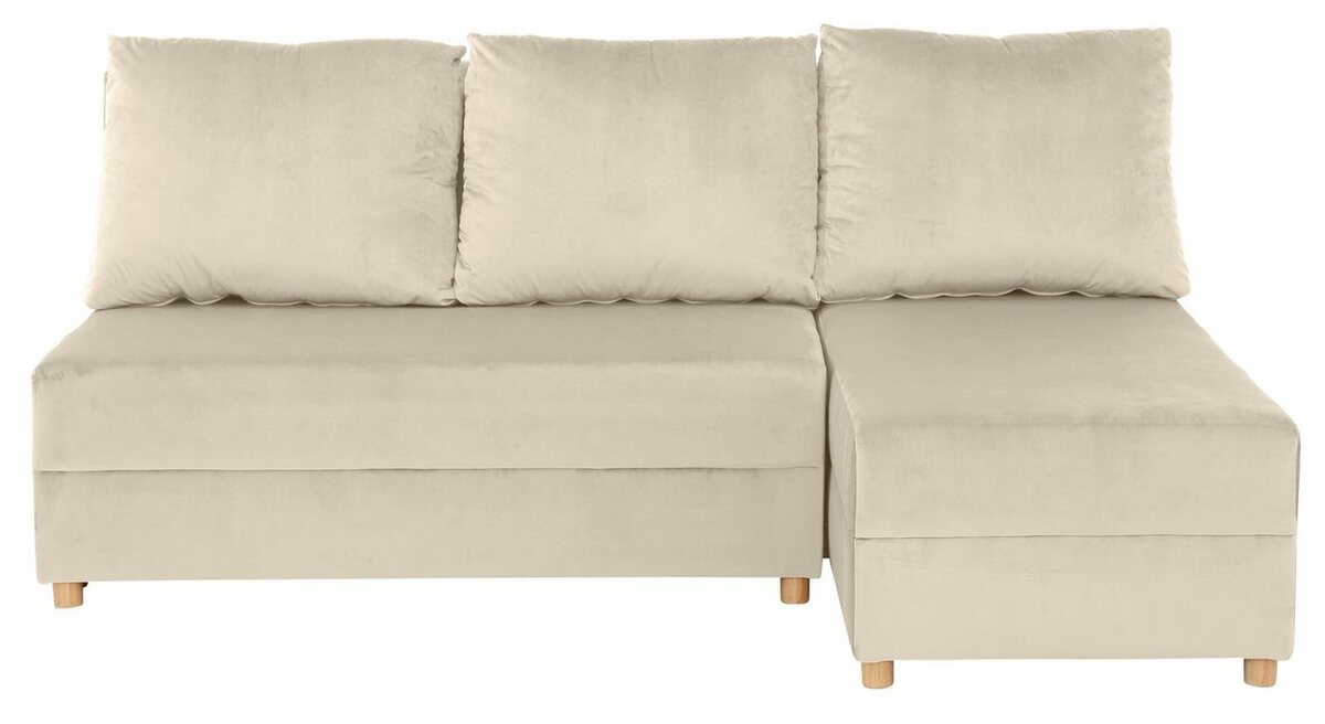 Bild 1 von INOSIGN Ecksofa Mick, Longchair links/rechts montierbar, wahlweise mit Bettfunktion, Beige