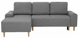 INOSIGN Ecksofa Samu, wahlweise mit Bettfunktion und Bettkasten, Grau