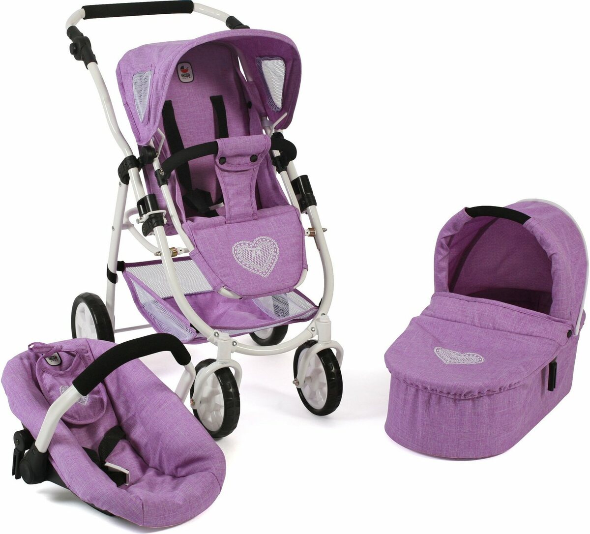 Bild 1 von CHIC2000 Kombi-Puppenwagen Emotion All In 3in1, Flieder, inkl. Babywanne, Babyschale und Sportwagenaufsatz
