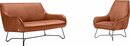 Bild 1 von Egoitaliano Polstergarnitur Namy, Set aus 2-Sitzer und Sessel, edles Metallgestell, Braun