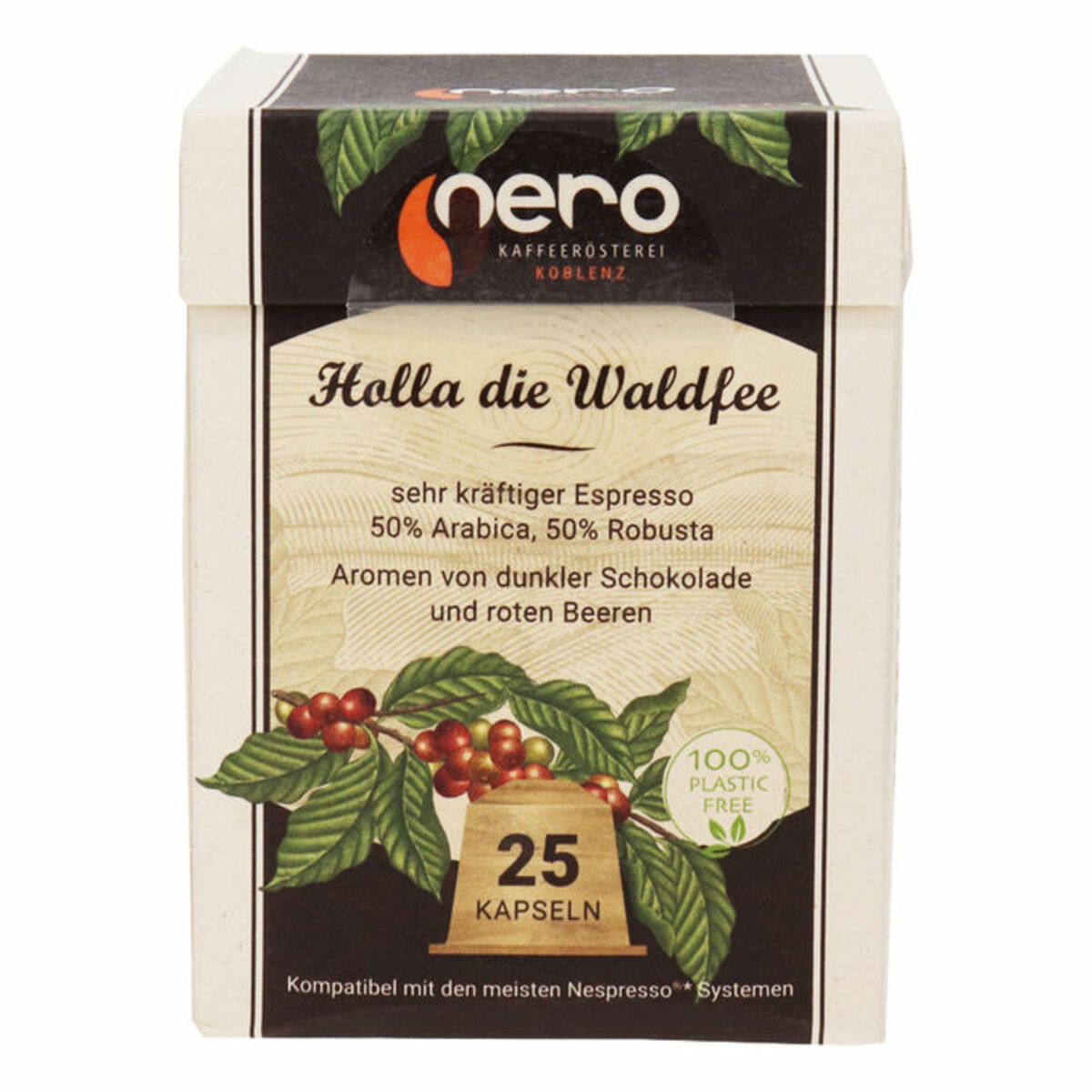 Bild 1 von Nerokaffee Espresso Holla die Waldfee (25 Kapseln)