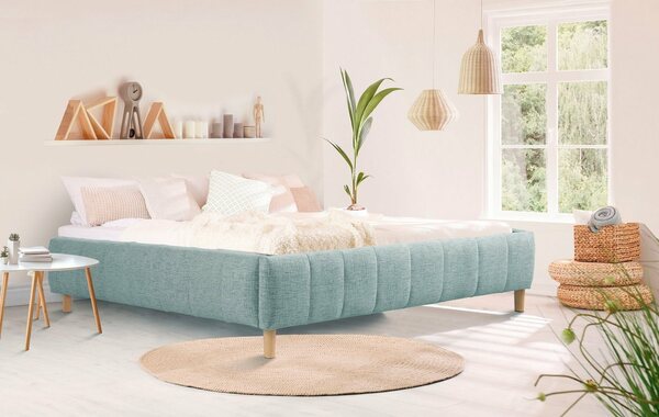 Bild 1 von Andas Polsterbett Tarje, in 5 Breiten, auch in Überlänge 220 cm, incl. Roll-Lattenrost, Blau