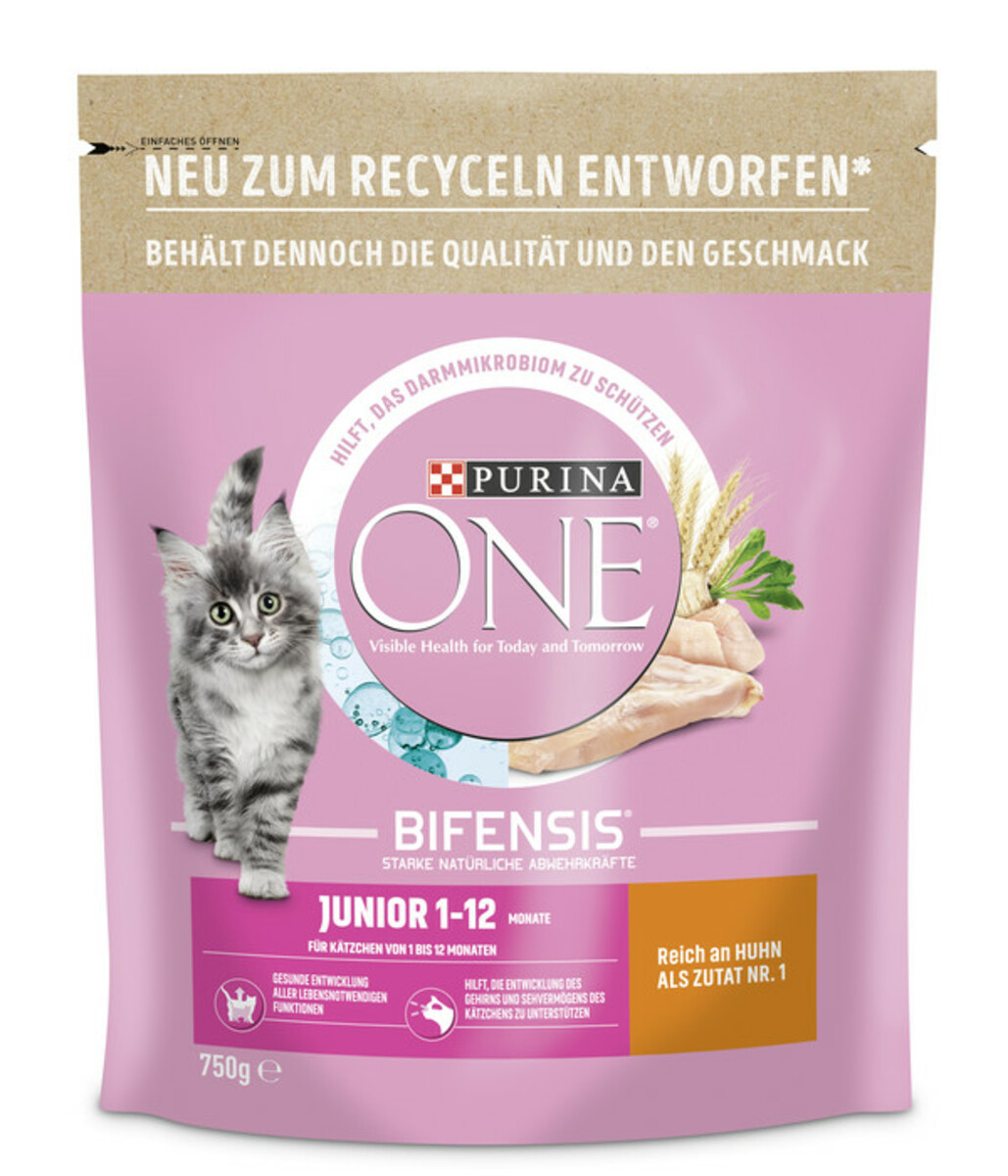 Bild 1 von PURINA ONE® Trockenfutter für Katzen Junior, Huhn