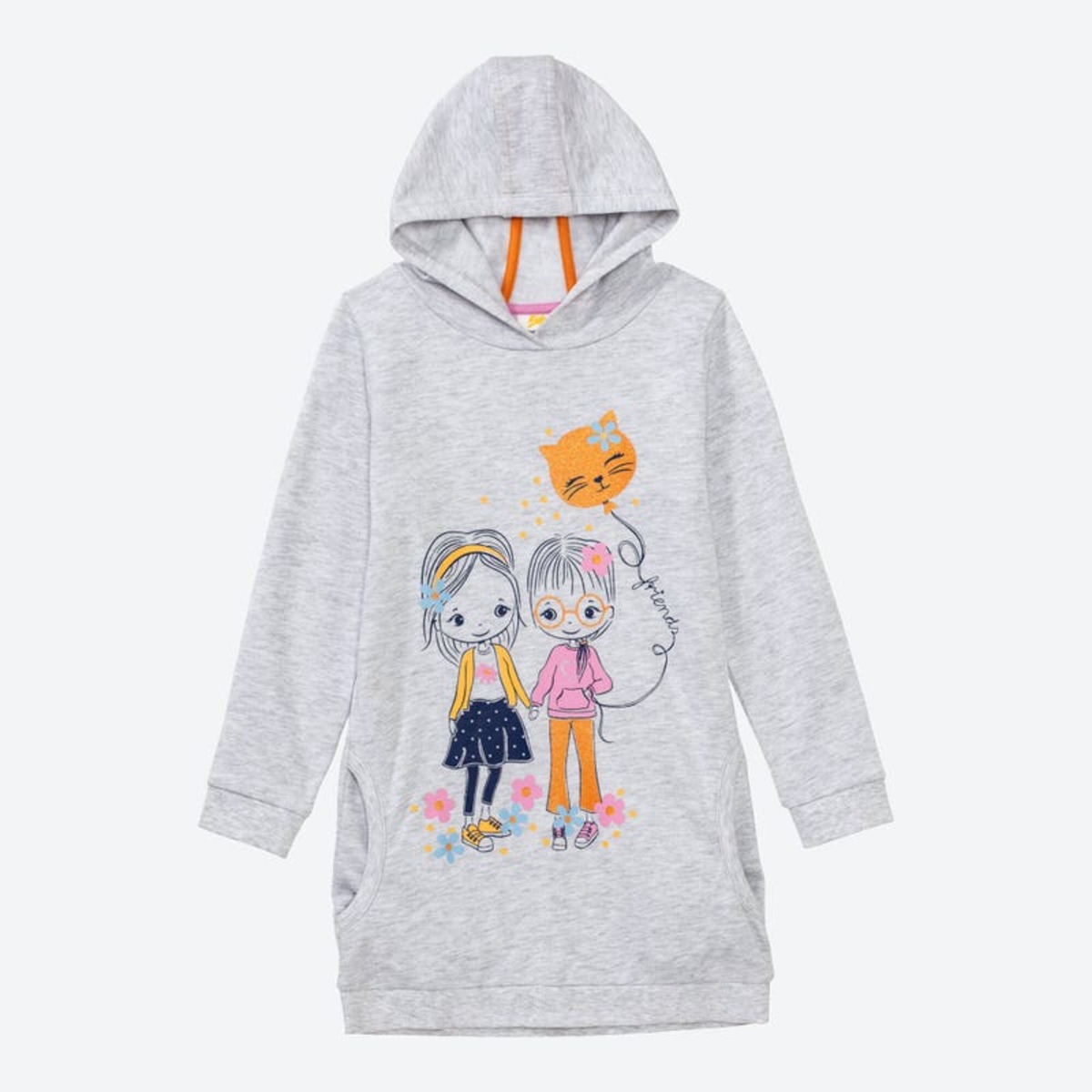 Bild 1 von Mädchen-Sweatkleid mit Kapuze