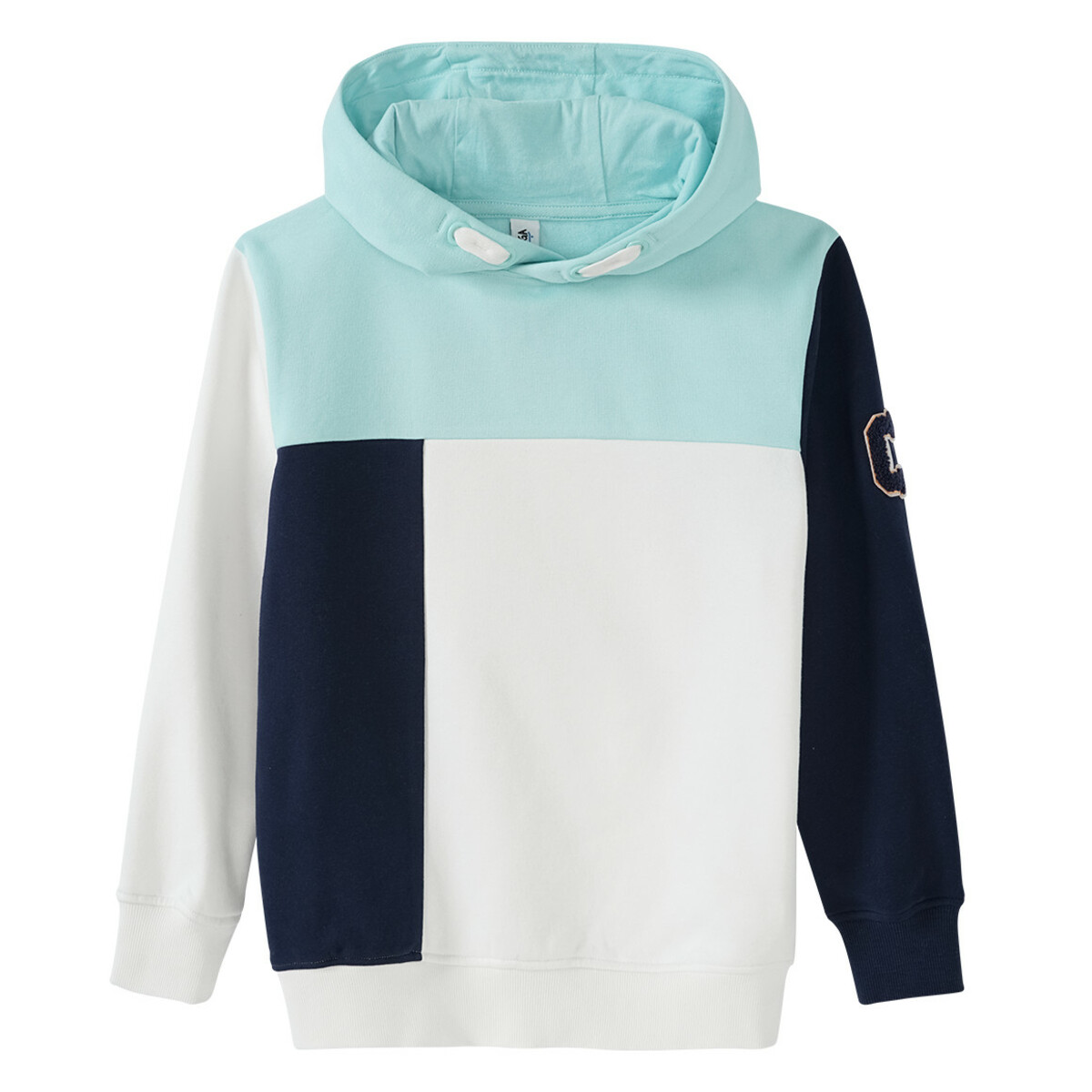 Bild 1 von Jungen Hoodie mit Colourblocking DUNKELBLAU / HELLTÜRKIS / WEISS