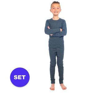 Thermohose/-shirt Kinder - Set - Anthrazit - 152/164