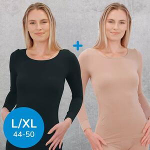 Thermaline Comfortwear Damen / L-XL / schwarz + nude